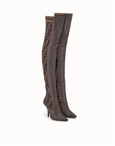 long fendi boots|thigh high fendi boots.